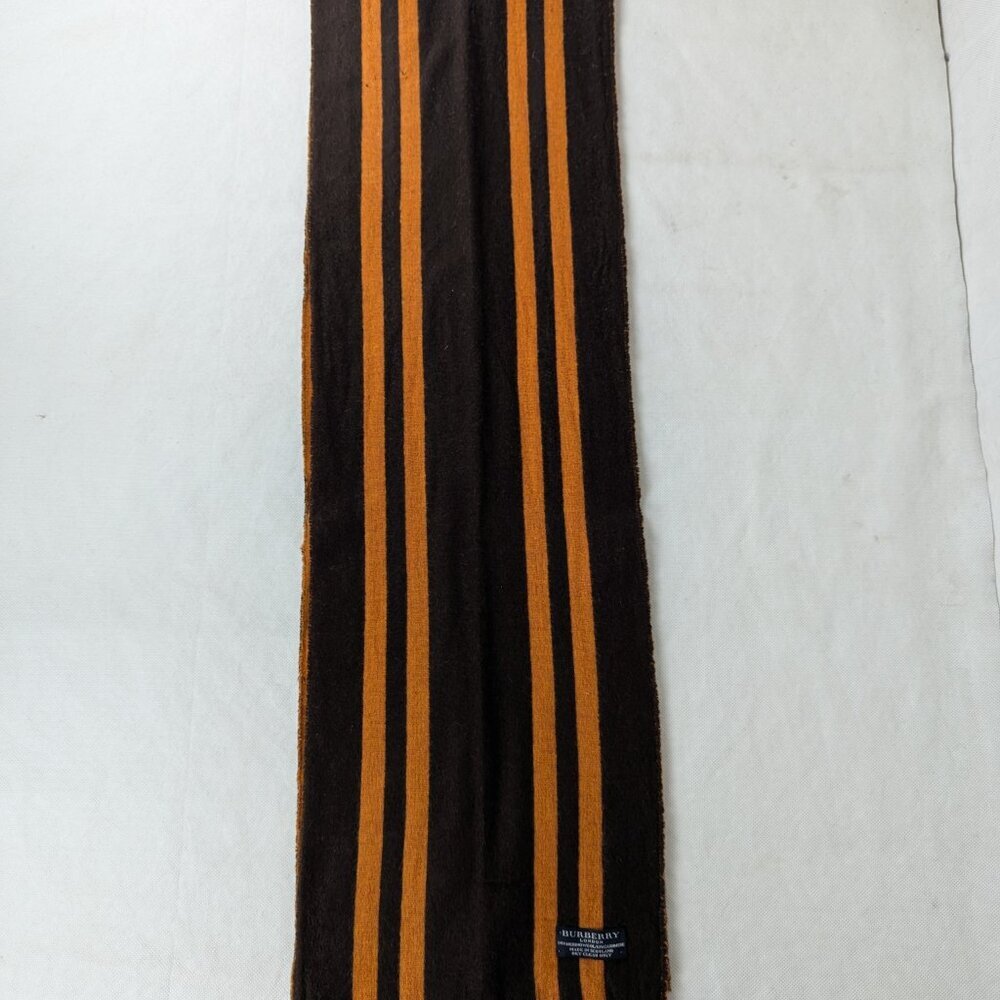 Authentic Burberry Plaid Scarf Brown/Orange | Winter Classic | Clean Used. - Picture 6 of 8